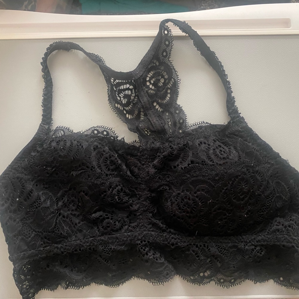 Black lace bralette